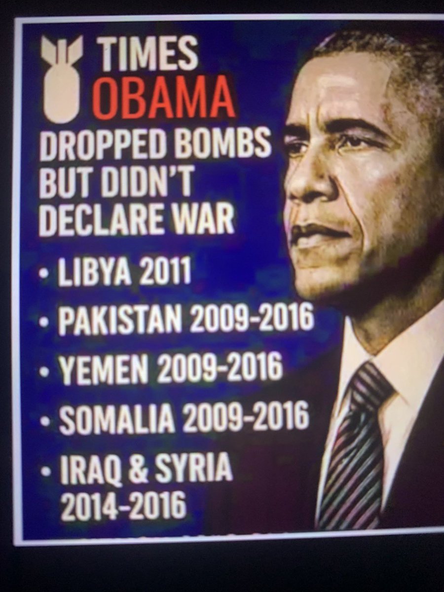 America has not declared war since World War 2.  Keep that in mind when a Democrat tells you that Trump must go through Congress to take military action.  In reality, under the War Powers Resolution, 1973, a President can take military action without Congress