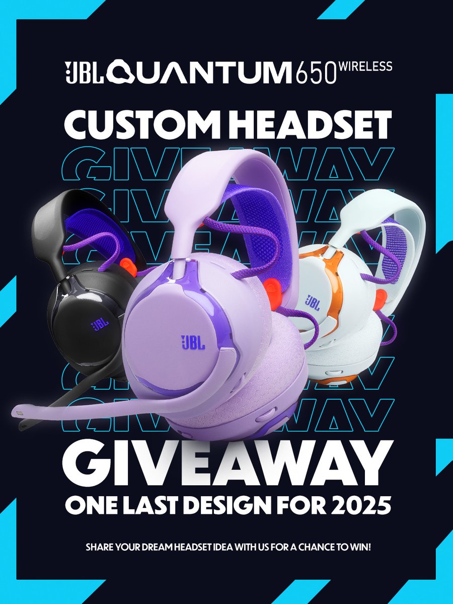 JBLQuantum's tweet image. The year is almost up and it's been amazing! To celebrate we're giving away one last custom headset 🎧✨

Tell us what your dream headset would look like and we'll pick one winner to create their custom design with @azpectcustomz! 

Make sure to:
👍Follow @JBLQuantum
🔁Like and…