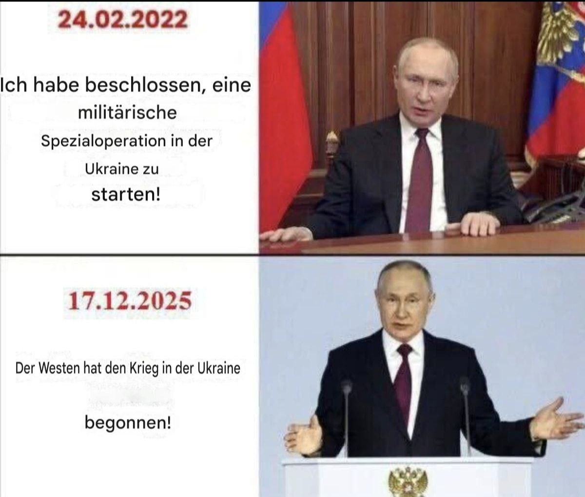 Was ein Schmierenkomödiant 
„Wir betrachten uns nicht als verantwortlich für den Tod von Menschen“ – Putin