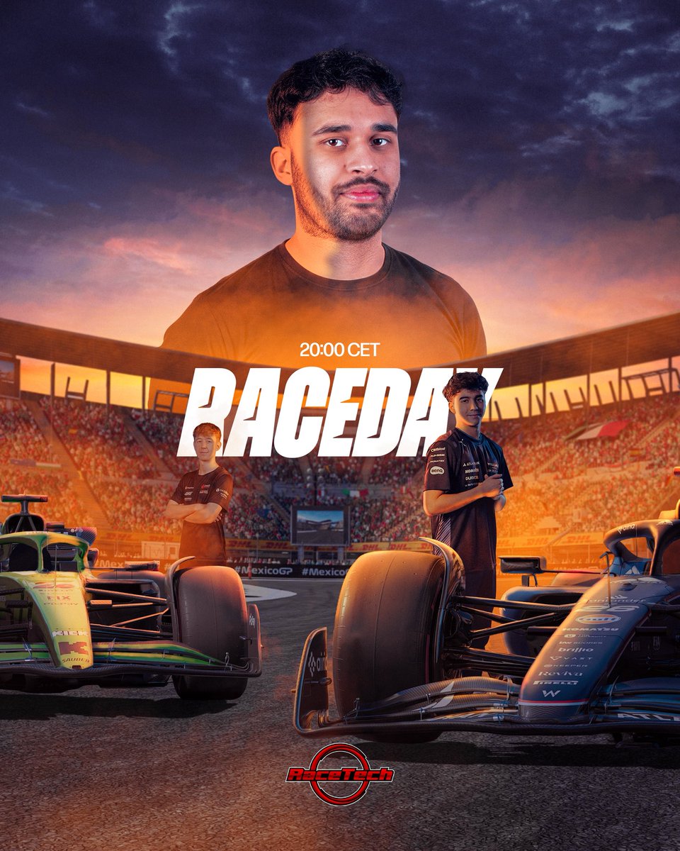 RaceTechSim's tweet image. It’s Race Day 🏁 | R4 Mexico 🇲🇽 

We head to Mexico 🇲🇽 tonight with a tight championship battle between the top 3 Teams💥

A crucial Round for all teams as this round is the halfway point of the season 👀

⏰ 7 PM UK
📺 twitch.tv/racetechf1
🎨 @Thod_Graphics 

#RaceTech