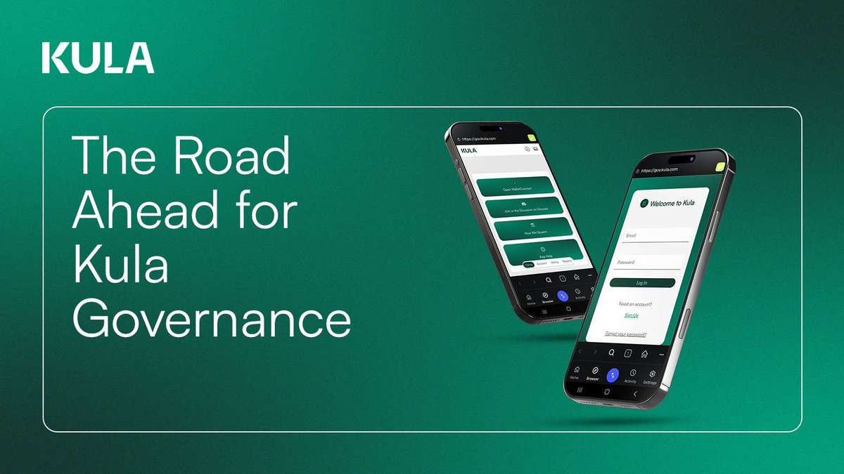 kula_dao's tweet photo. In the coming months, Kula will introduce new governance tools, clearer decision-making pathways, and expanded support for RegionalDAOs as they steward real assets - all within the Kula Governance App.

Our goal is to strengthen participation while keeping every step transparent and accountable.

Click the link in bio to enter the Kula Governance App and participate today.

---

Nothing on this post constitutes approval or endorsement by the FSC Mauritius. Kula operates under strict regulatory compliance.