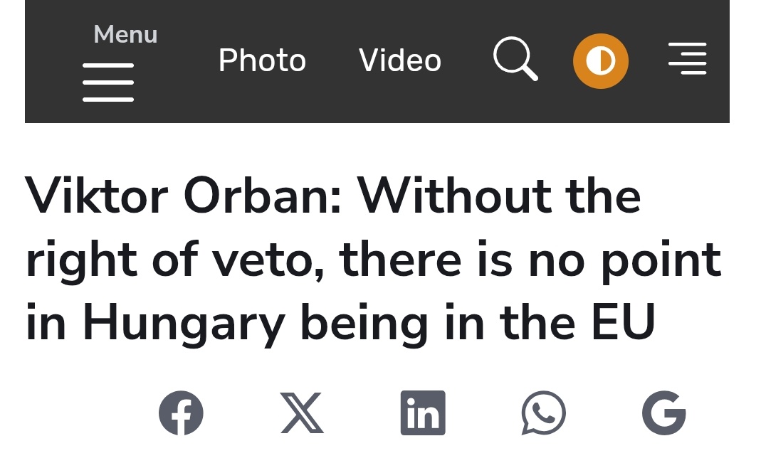 Daractenus's tweet image. Viktor Orban now appears to be threatening us with a good time.