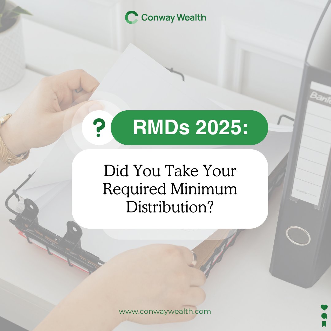 ConwayWealth's tweet photo. RMD season is here and the IRS isn’t taking mistakes lightly. If you're 73 or older, reviewing your retirement accounts now could be the difference between keeping more of your wealth or losing thousands in penalties. Visit our website to learn more at https://t.co/qX5YfRNnaS https://t.co/WjkEA95ruK