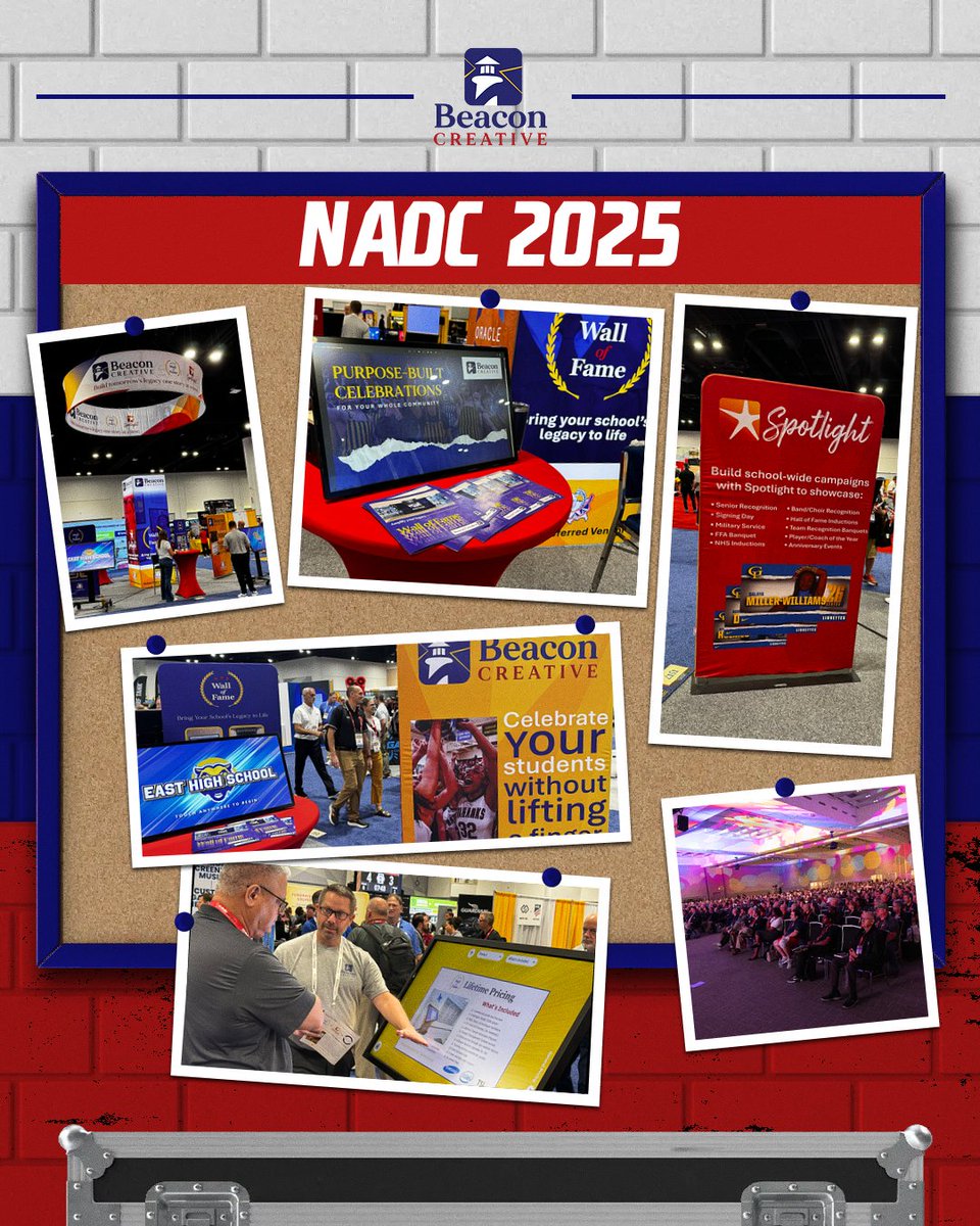 WallOfFameVS's tweet photo. Thankful for a great NADC! Our conversations reinforced what we believe, schools have stories to tell and want help bringing them to life. At Beacon Creative, that’s our purpose: bringing your school’s legacy to life.
#NADC25 #LegacyToLife https://t.co/Y0uLwCO8SB
