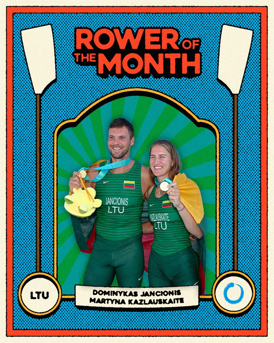 WorldRowing's tweet image. Lithuanian duo Martyna Kazlauskaite and Dominykas Jancionis defended last month their coastal mixed double sculls world title, cementing themselves as leaders in the growing beach sprint field. They are the final Rowers of the Month for 2025. 

worldrowing.com/2025/12/19/dec…