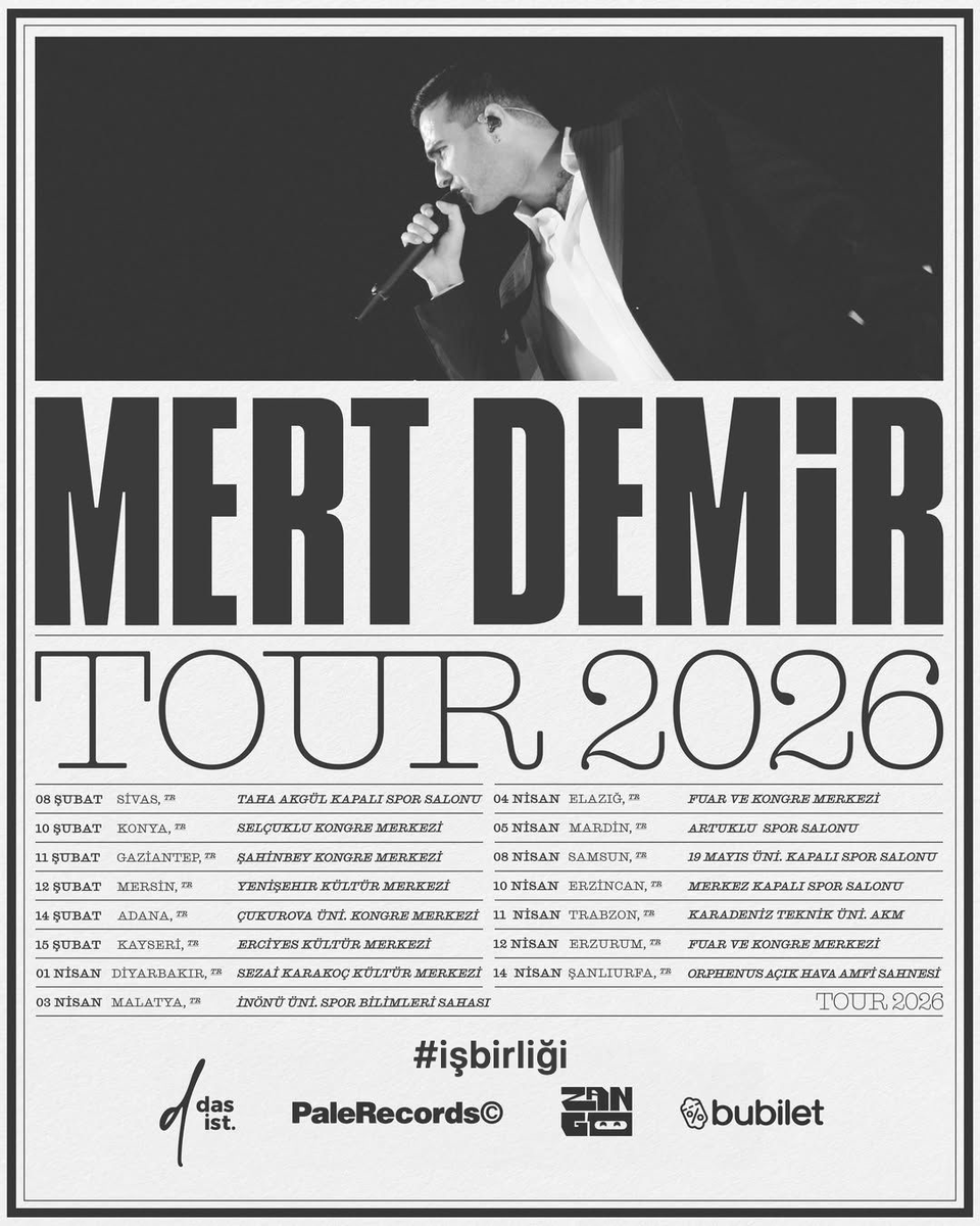 sdrhaber's tweet photo. Mert Demir, 2026 yılında düzenleyeceği Türkiye turnesini duyurdu.

Konserlerin biletleri Bubilet'te satışa açıldı. https://t.co/XcfR3MrNoO