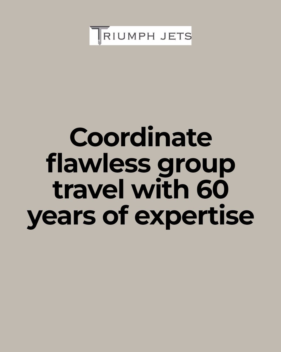 TriumphJets's tweet image. Coordinating large-scale group travel requires precision and flawless execution. At Triumph Jets, we craft bespoke charters with 60+ years of expertise. Ready to fly? #businessjets #triumphjets #privatejetlife #readyjetgo #lifeofluxury #mychicagopix #chicagobusiness