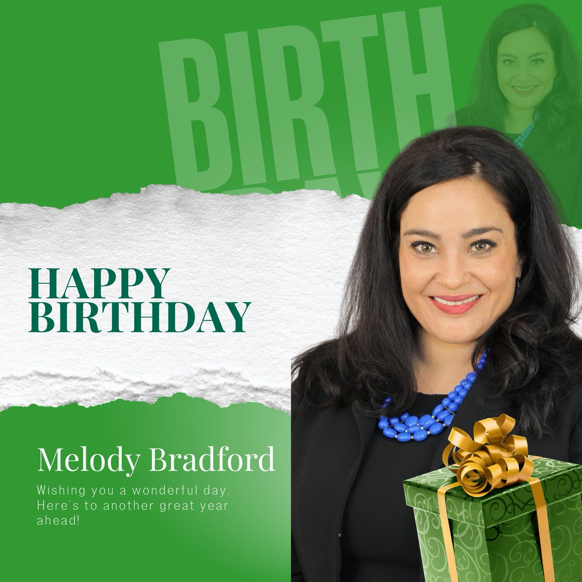CassidonRealty's tweet photo. Cheers to Melody Bradford on her special day! ✨🎉
Wishing you happiness today and always. https://t.co/hBOUDqUrAh