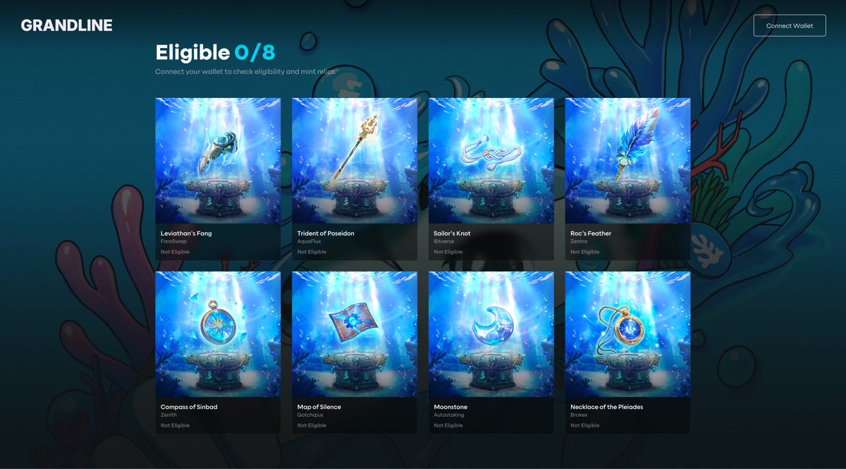 🔱 Chapter 1: 21 Relics of the Ocean 🔱

Across the Atlantic, explorers await their call.

Discover your fate. Check if your name is written among the explorers:
⚓️ relic.grandline.world

If lost, please return to the sea.

Set Sail &amp; Reach the New World 🌊