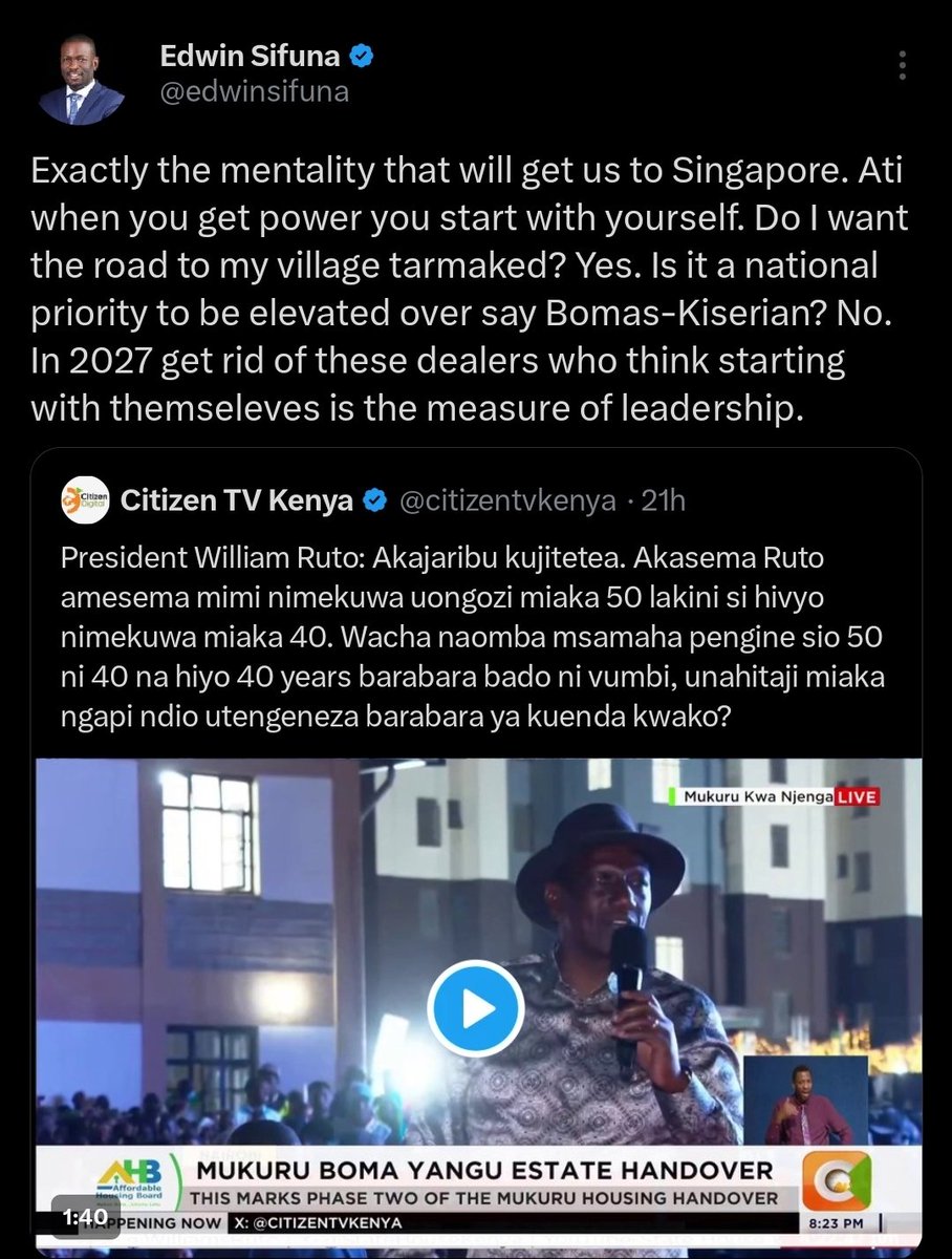 Senator Kiprotich Arap Cherargei tweet media