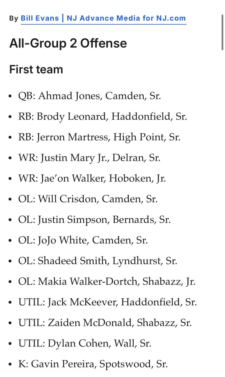 BrodyLeonard25's tweet image. Honored and grateful to be named First Team All Group 2 Offense. Thankful for my teammates, coaches, and everyone who pushed me every day.💪🏽🏈