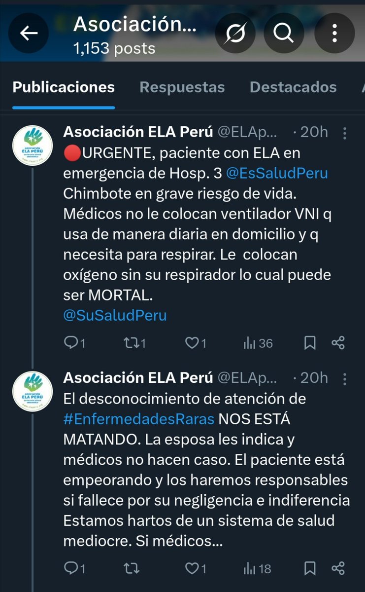 Asociación ELA Perú tweet media