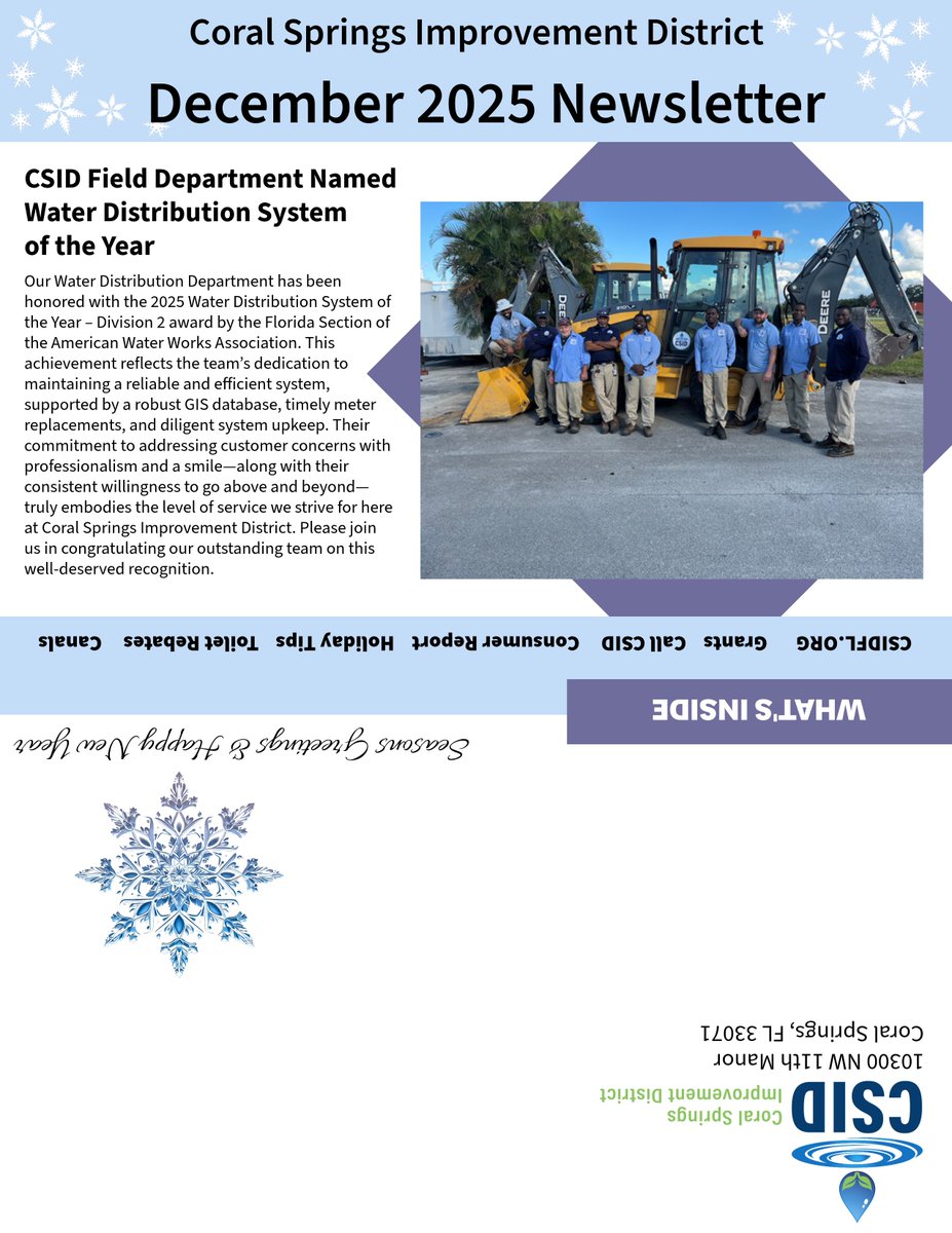 Coral Springs Improvement District tweet media