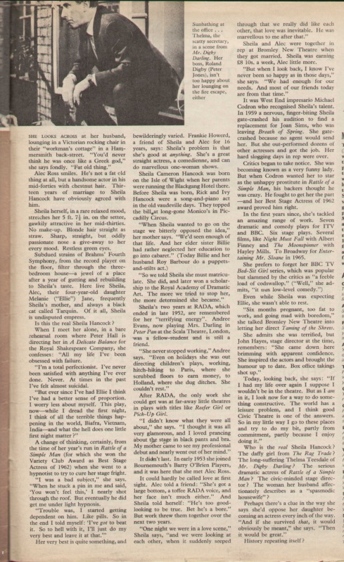 Jag248RPA's tweet photo. Another article from the British TV guide, TV Times, January 18th 1969 about John Thaw's second wife, Sheila Hancock. @4SheilaHancock #johnthaw #tvtimes #tvtimesarchive #tvghide https://t.co/bOKyHCsAQJ