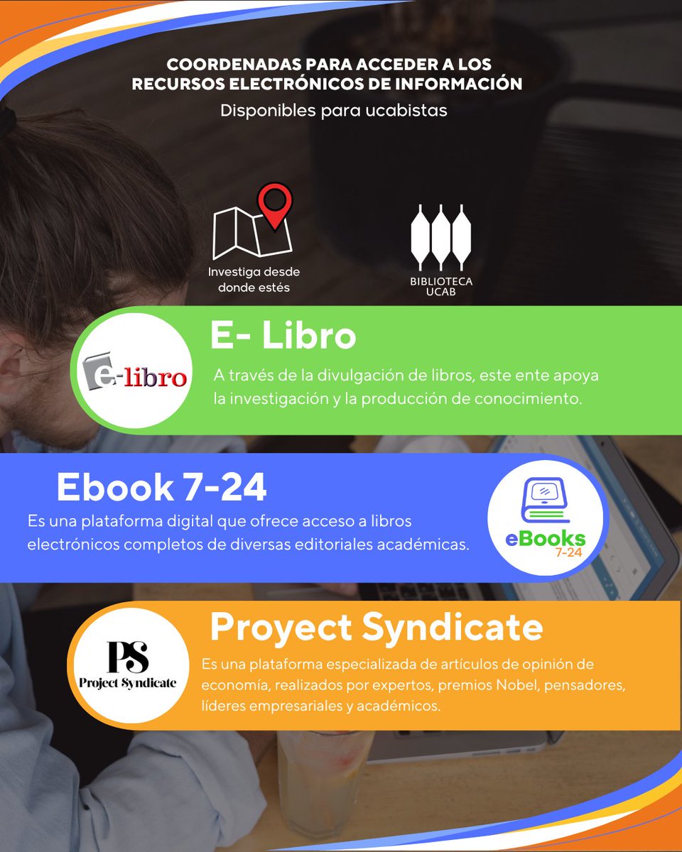 BibliotecaUCAB's tweet photo. Durante estos días de asueto decembrino, podrás investigar al entrar a nuestro sitio web a las #BasesdeDatos exclusivas para la comunidad #ucabista 👉 https://t.co/WoL5dV8cZ9
#CatálogoUCAB #SaberUCAB #EBSCO #Revistas #Ebooks7-24 #ELibro #Microjuris #Sage #ProjectSyndicate https://t.co/2FniBxPCaF