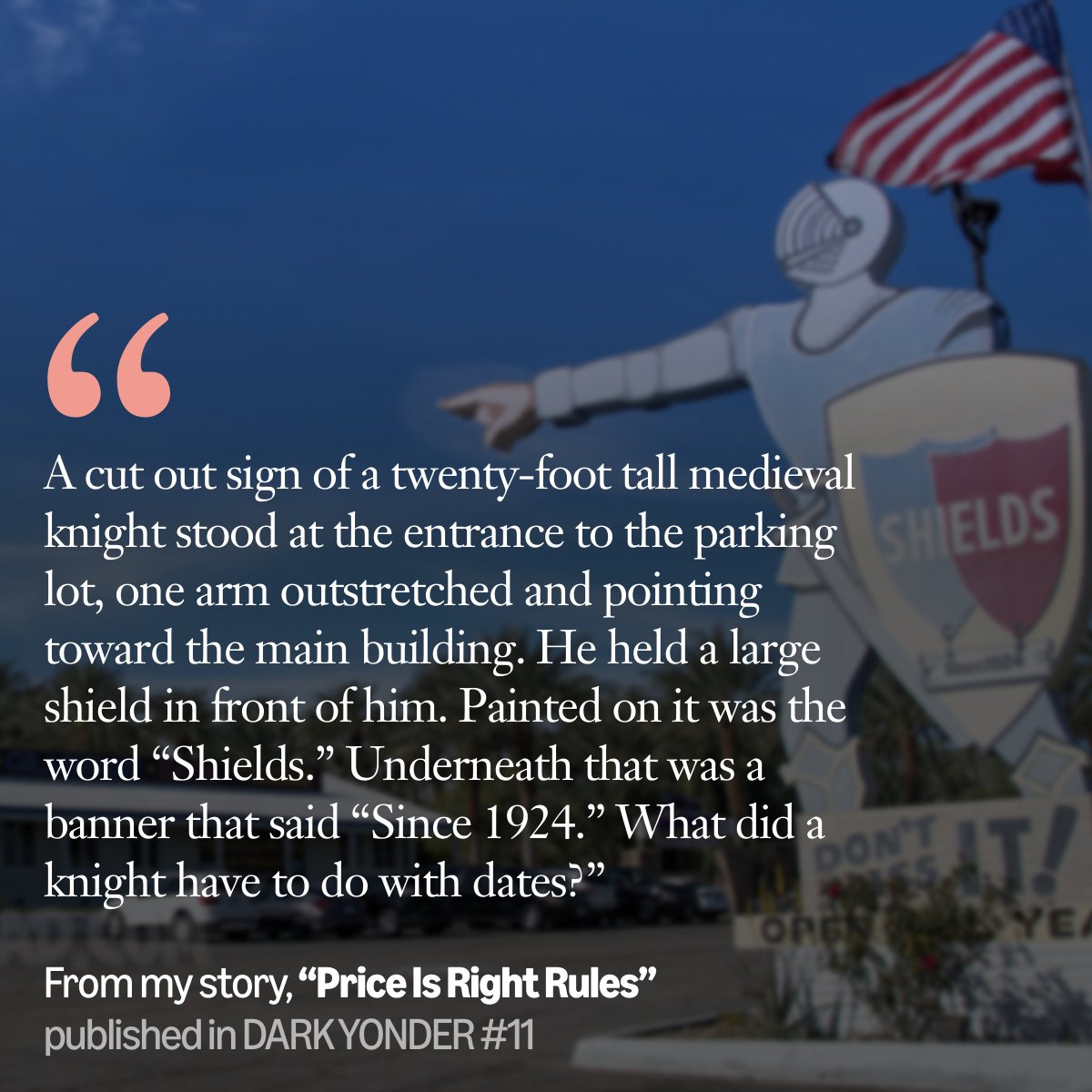 ICYMI: Like what you've read? Then check out Dark Yonder #11, a cornucopia of noir goodness. Includes my story! Big thanks to Katy Munger and <a href="/reverenderyk/">Eryk Pruitt</a>. Get your copy today: amzn.to/498eU1s