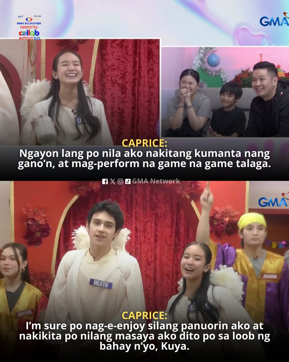 #PBBCollab20XmasSocks: Good job, Caprice! 👏🏻

Watch #GMAPBBCollab on weeknights at 9:40 PM and 6:15 PM on weeknights on GMA Network.

For PBB All-Access Livestream, visit: GMANetwork.com/PBBLivestream