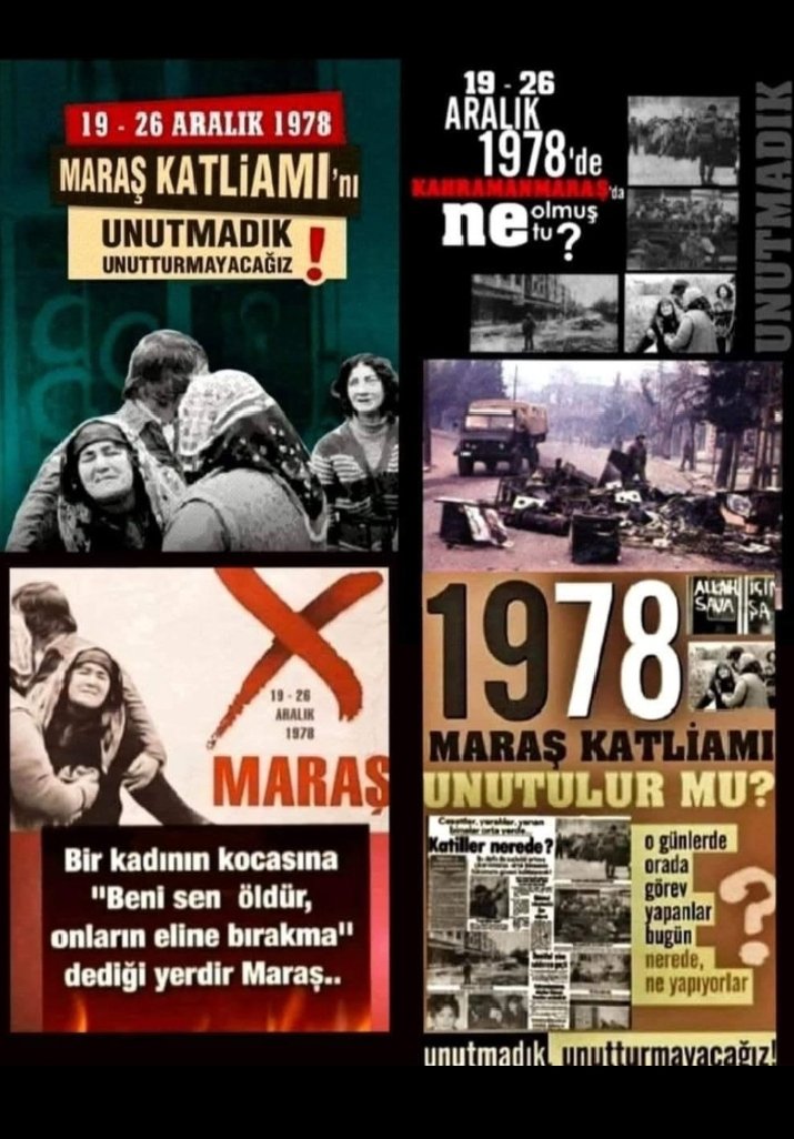 #MarasKatliami Tarihte kara bir lekedir. Anne karnındaki bebekleri, küçük çocukları, kadınları, yaşlıları, erkekleri din adına katlettiler. Unutma, unutturma!