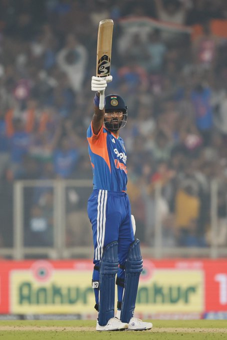 Hardik Pandya celebrates Ahmedabad homecoming with 2nd fastest fifty for India in T20Is