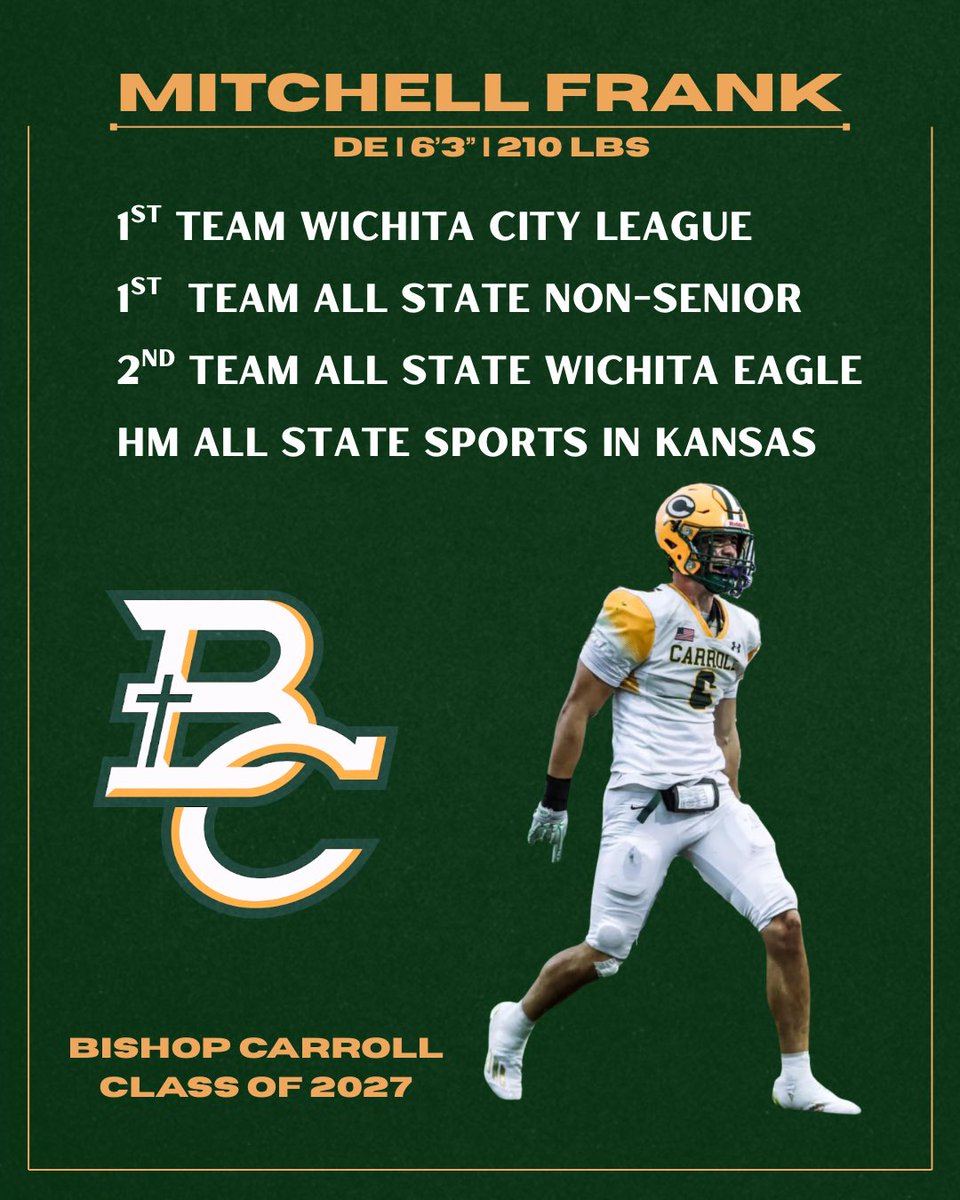 Mitchell_2027's tweet image. Blessed and Grateful #GangGreen🦅
@PIAthletes @BCCHS_Football @CoachJoeBC @JdDravis @ChrisEndress1 @sportsinkansas @KSSCentral @theis54