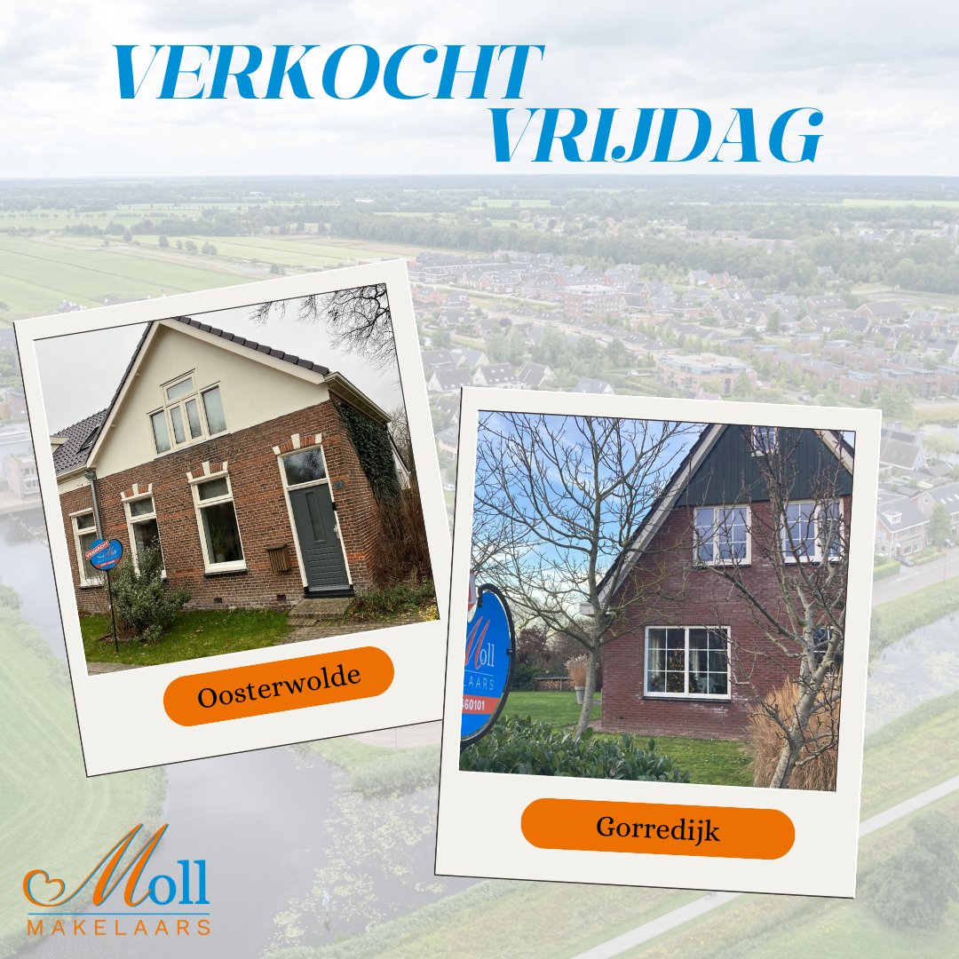𝙑𝙚𝙧𝙠𝙤𝙘𝙝𝙩 𝙑𝙧𝙞𝙟𝙙𝙖𝙜 🏡

Deze week hebben we twee woningen voor verkocht vrijdag. Wij hebben een woning verkocht in Oosterwolde en een woning in Gorredijk.

Kopers en verkopers gefeliciteerd! 🎉🏡