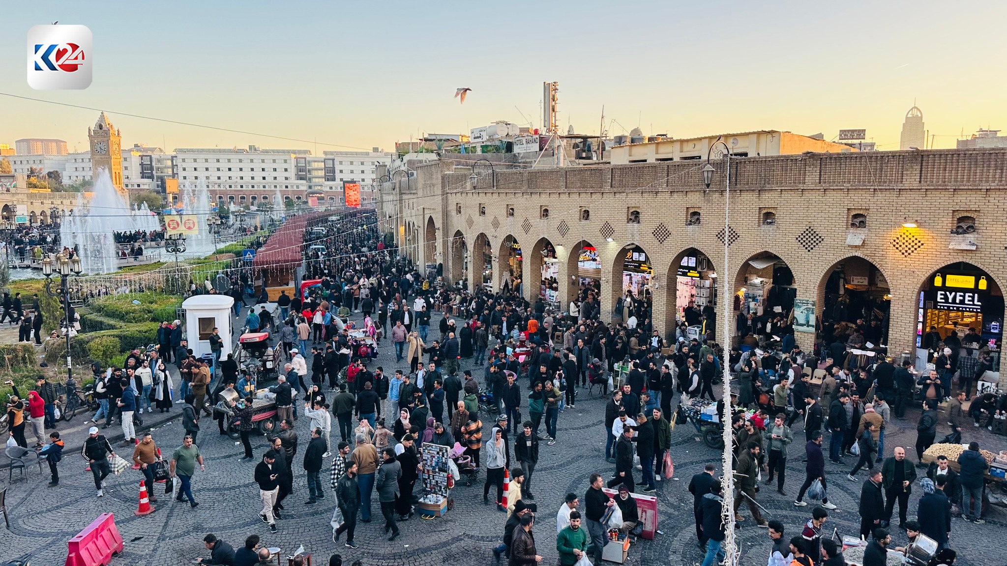 مشاهد اليوم من سوق قلعة أربيل تُظهر توافد أعداد كبيرة من المواطنين والسياح. الصور: إسلام هيرو - كوردستان24 