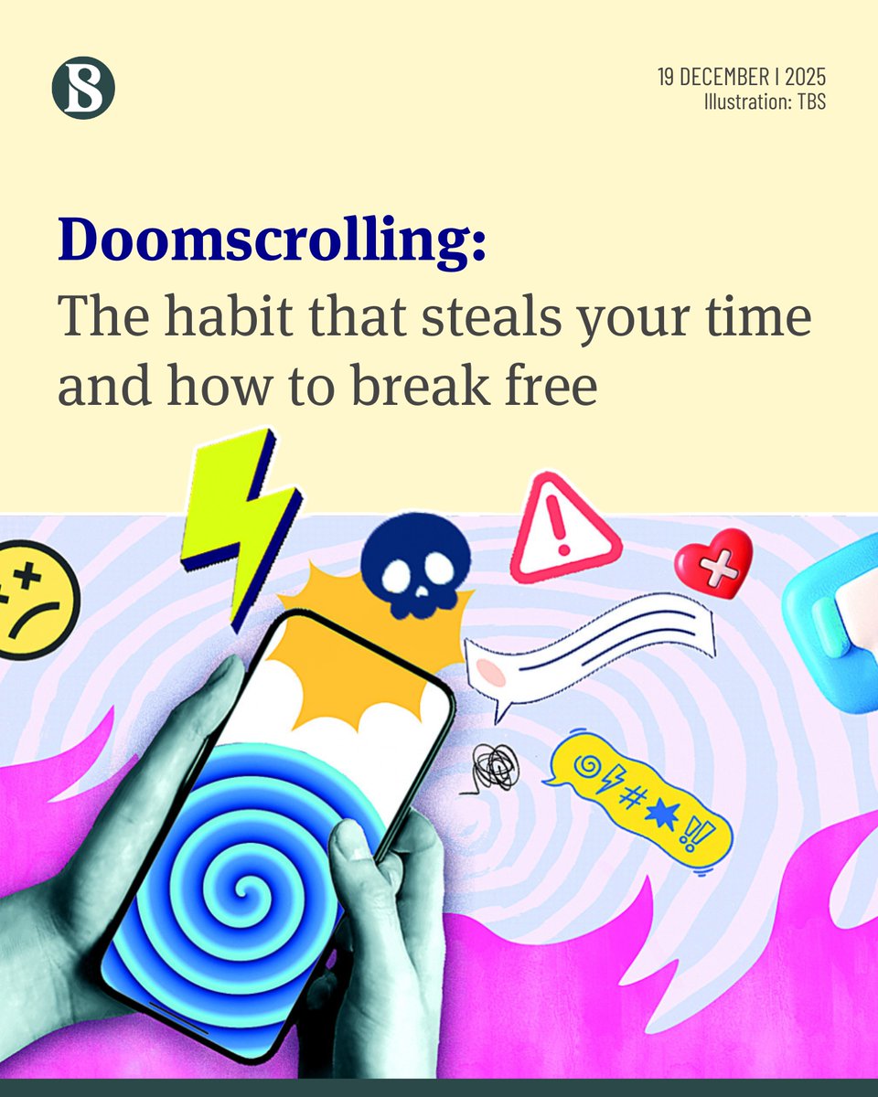 tbsnewsbd's tweet image. Most mornings begin the same way. The alarm goes off. Your dominant hand reaches for the phone. You check the time. Then you turn on the internet connection, and then check the cute cat reels that your friends sent.

link in comments

#doomscrolling #tech #technews #TBSNews