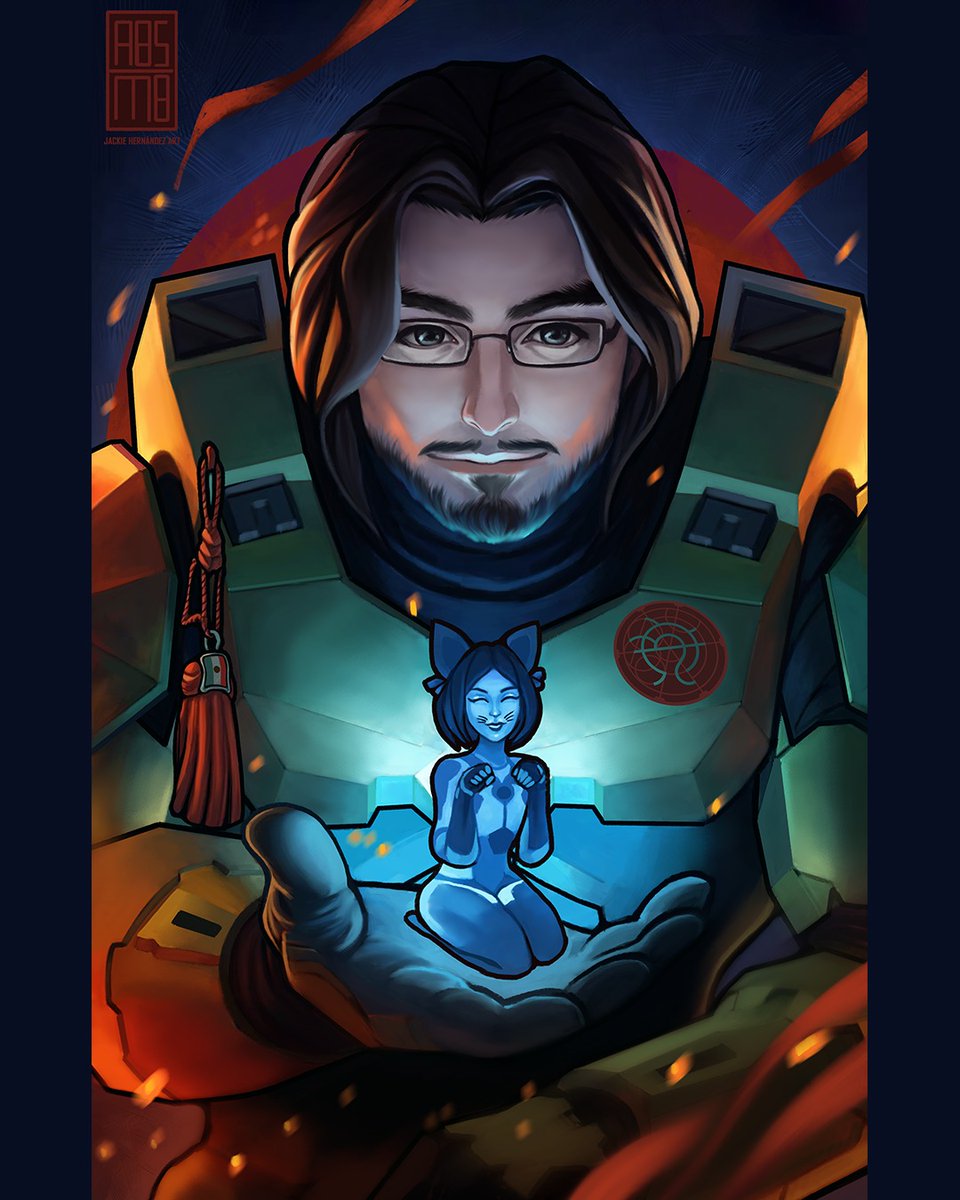 I’m excited to share this piece for the incredible <a href="/Misao_Bahal/">Misao_Bahal</a>, official Cortana Catrina cosplayer <a href="/HCS/">Halo Esports</a>, and @ArturBloodshHalo Level Designer &amp; Architect.Always full of admiration for this amazing community 
#HaloStudios #HaloCommunity #Cortana #Forger #GameDev #HaloSpotlight