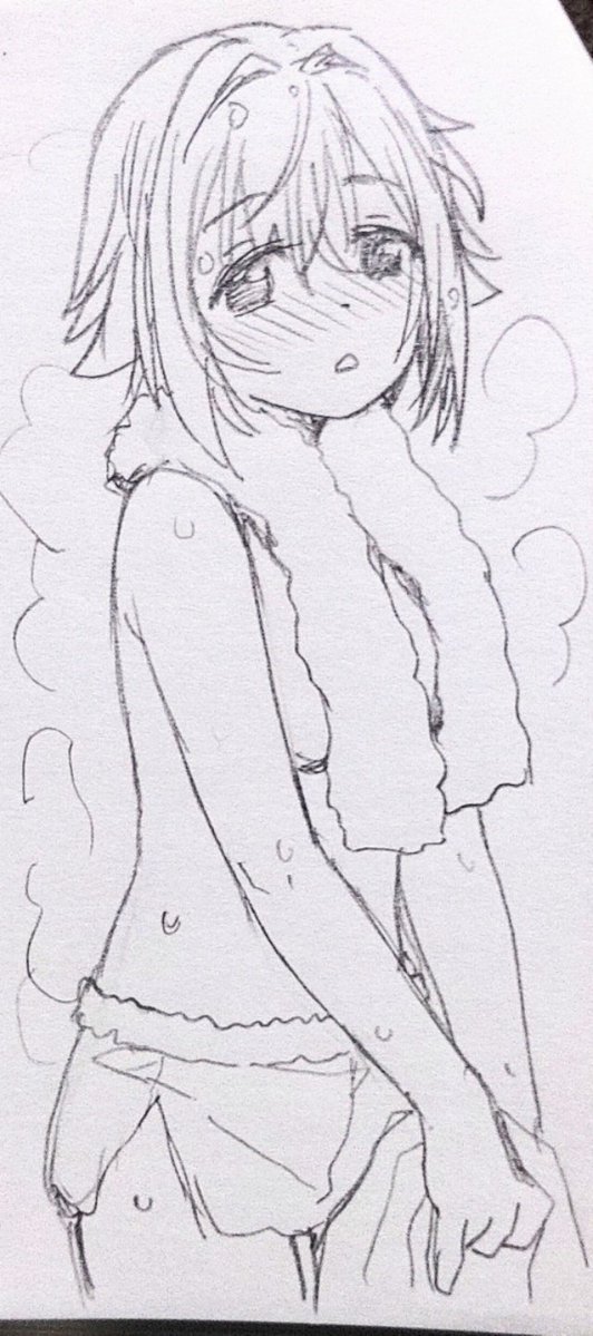 夜のらくがき幸子
お仕事遅くなってやっとお風呂に入れました 