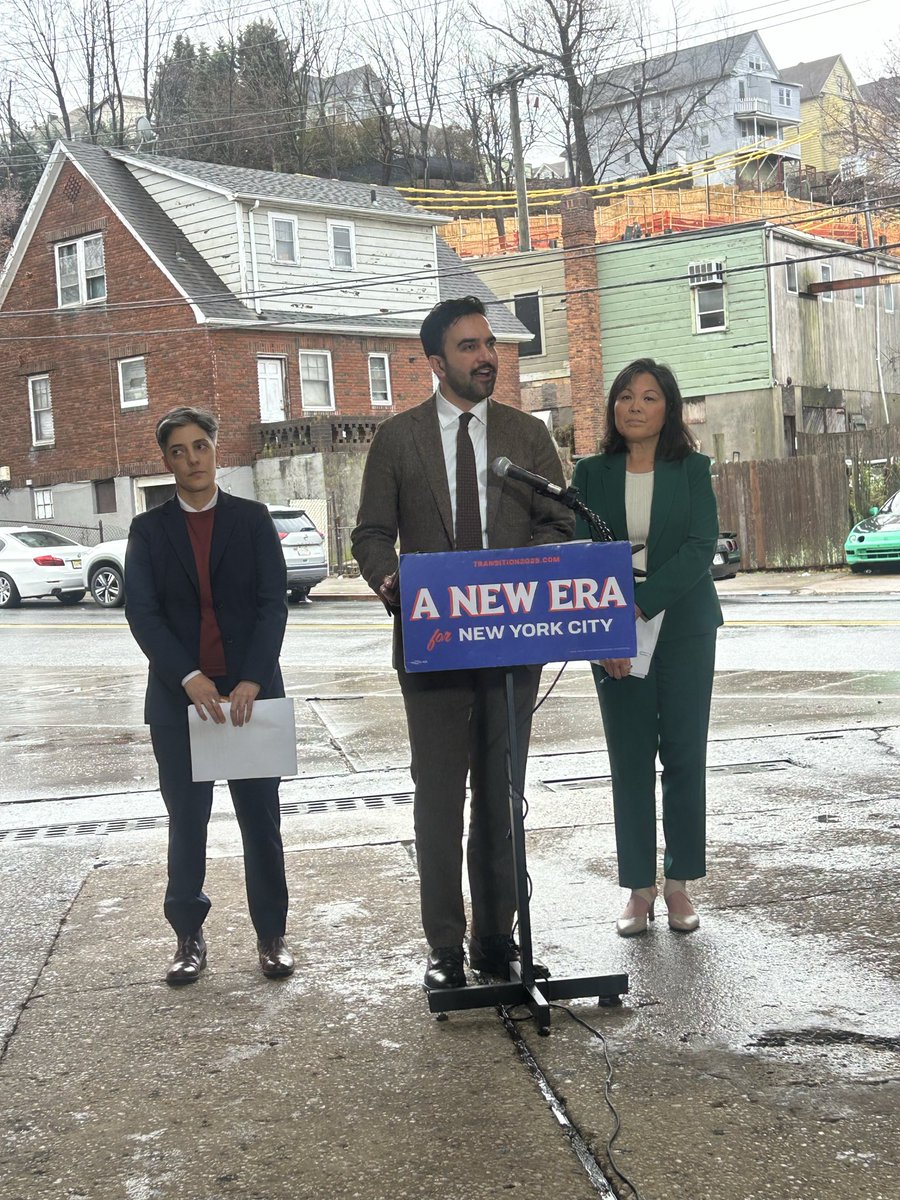 Mayor-elect Zohran Mamdani is on Staten Island this rainy Friday morning to announce two new deputy mayors: Leila Bozorg as DM for housing, and Julie Su as DM for economic justice.