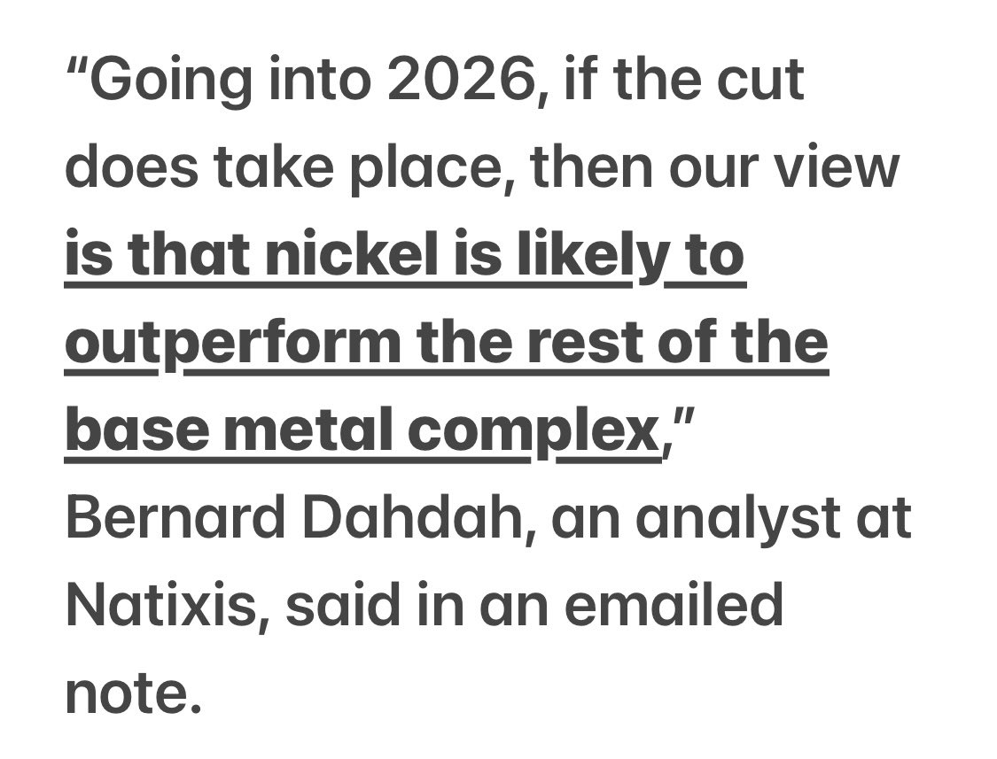 Nickel Extends Rebound After Indonesia Signals Mine Output Cut
   Nickel advanced for a third day, extending its rebound from an eight-month low on the prospect of reduced supply from top producer Indonesia. financialpost.com/pmn/business-p… #Nickel  $CNIKF
$NOB.V $CNC.V $SHL.V 
#Timmins