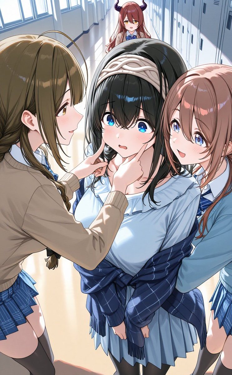 ふみふみが逃げないように掴まえて動けなくする莉波お姉ちゃんと隙を突く千雪さんのチームプレー👉