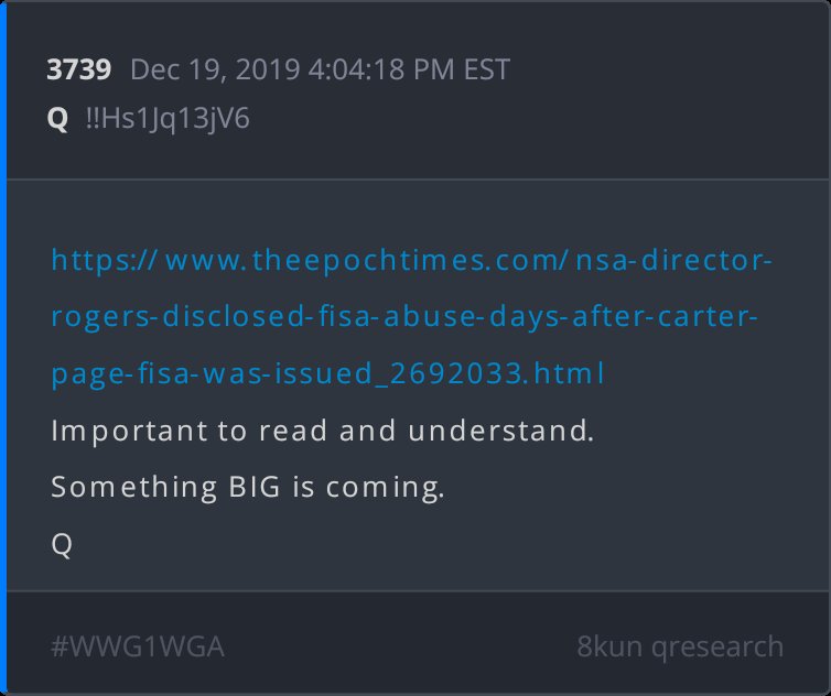 L’adm. Trump prévoit de publier les documents Epstein aujourd’hui vers environ 15 heures.👀

x.com/GeneralMCNews/…

Nous ne télégraphierons pas nos mouvements à l’ENNEMI.
Nous allons cependant allumer un FEU pour les faire sortir de leur cachette. 🔥

Something BIG is coming.
Q