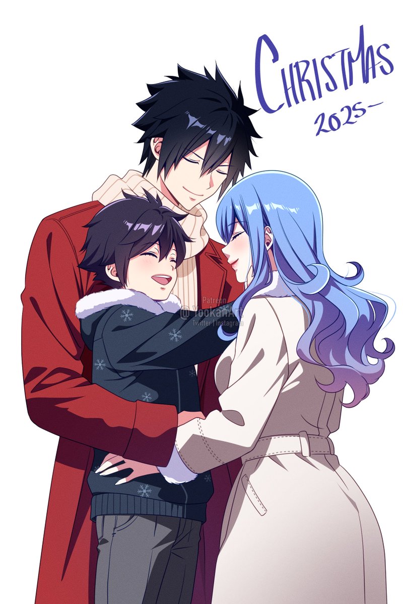 ♡ Gruvia x Greige – Christmas 2025 ♡ 
Greige with his mom and dad.  

🧵Check out the thread 
👇👇👇
-
#FAIRYTAIL #Gruvia