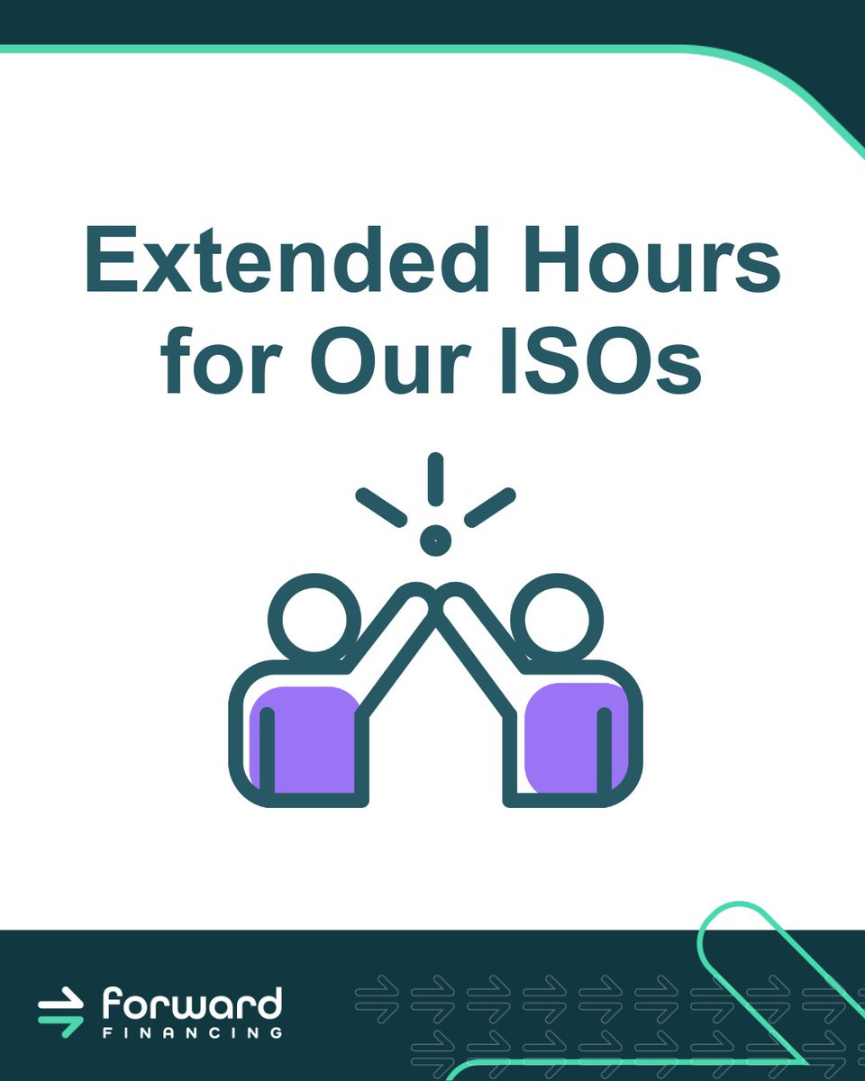 The countdown to 2026 is on! 🎆

We're open until 7 PM EST to help ISOs get our customers funding to start the new year strong.

⏰ Today - Dec 23 ⏰ Dec 29 - 31

Learn more: hubs.ly/Q03YyK980
