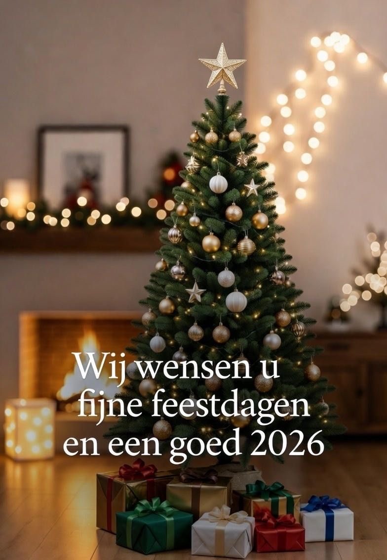 Terwijl we vooruitblikken op het nieuwe jaar 2026, nemen we eerst de tijd om stil te staan bij de feestdagen. We wensen onze klanten en samenwerkingspartners fijne feestdagen, fijne momenten met familie en vrienden, en een goede start van het nieuwe jaar – vol gezondheid toe
