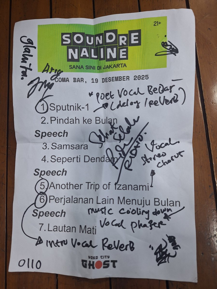Udah lama ga dapet setlist yang pake kop surat begini