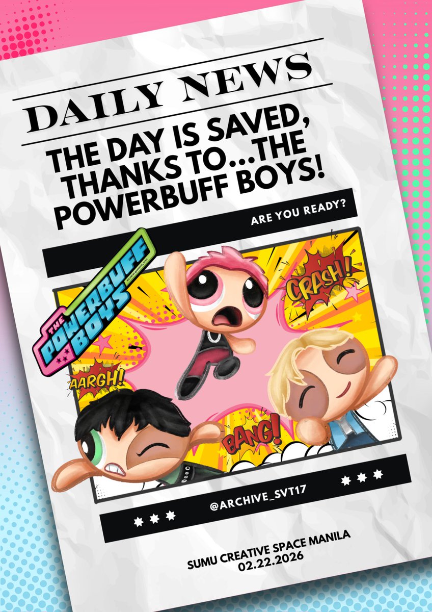 archive_svt17's tweet photo. ARE YOU READY? πβ‘οΈ
Sugar, spice, and a whole lot of POWERBUFF ENERGY!
The boys are flying in to save the dayβpretty boys with powerful charms!
CARATs get ready for the chaos and cuteness!
#PowerBuffBoysSaveTheDay
#HereComes97z #A17Events https://t.co/uyVvCKDNir