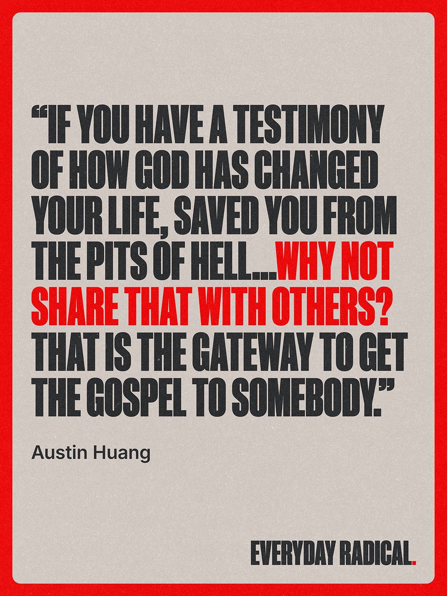 God redeemed you for His glory and for the good of others.

Share what He has done.

🎧 New Everyday Radical episodes every Tuesday.
