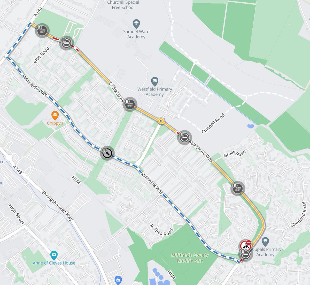 ⚠️ 𝙐𝙥𝙘𝙤𝙢𝙞𝙣𝙜 𝙬𝙤𝙧𝙠𝙨: Chalkstone Way, #Haverhill will be closed 9:30am-3pm Mon 22 Dec for road repairs.

Diversion via Wratting Rd, Millfields Way and vice versa. Thank you for your patience during this time. #Suffolk