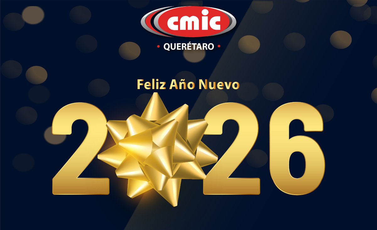 ✨La CMIC les desea un Próspero Año Nuevo✨
Gracias a nuestras Empresas Afiliadas, Asociados, colaboradores y aliados por sumar esfuerzos y fortalecer a la industria de la construcción. Que el nuevo año llegue con salud, éxito y grandes proyectos.

 ¡Sigamos construyendo juntos!