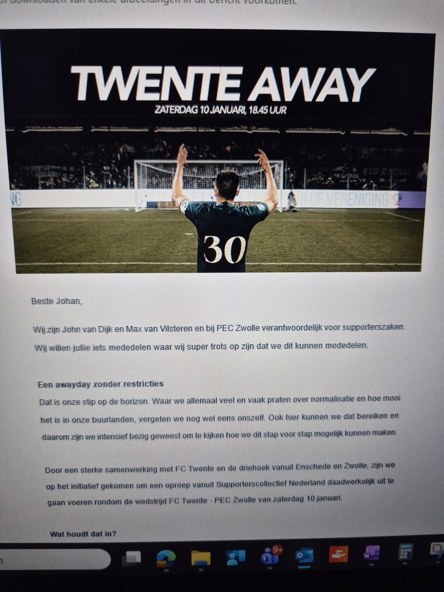 Grote klasse van ons SLO'S. Nu hopen dat we ook daadwerkelijk met een grote positieve groep die kant op gaan en bewijzen dat we het kunnen. Nu al zin in.