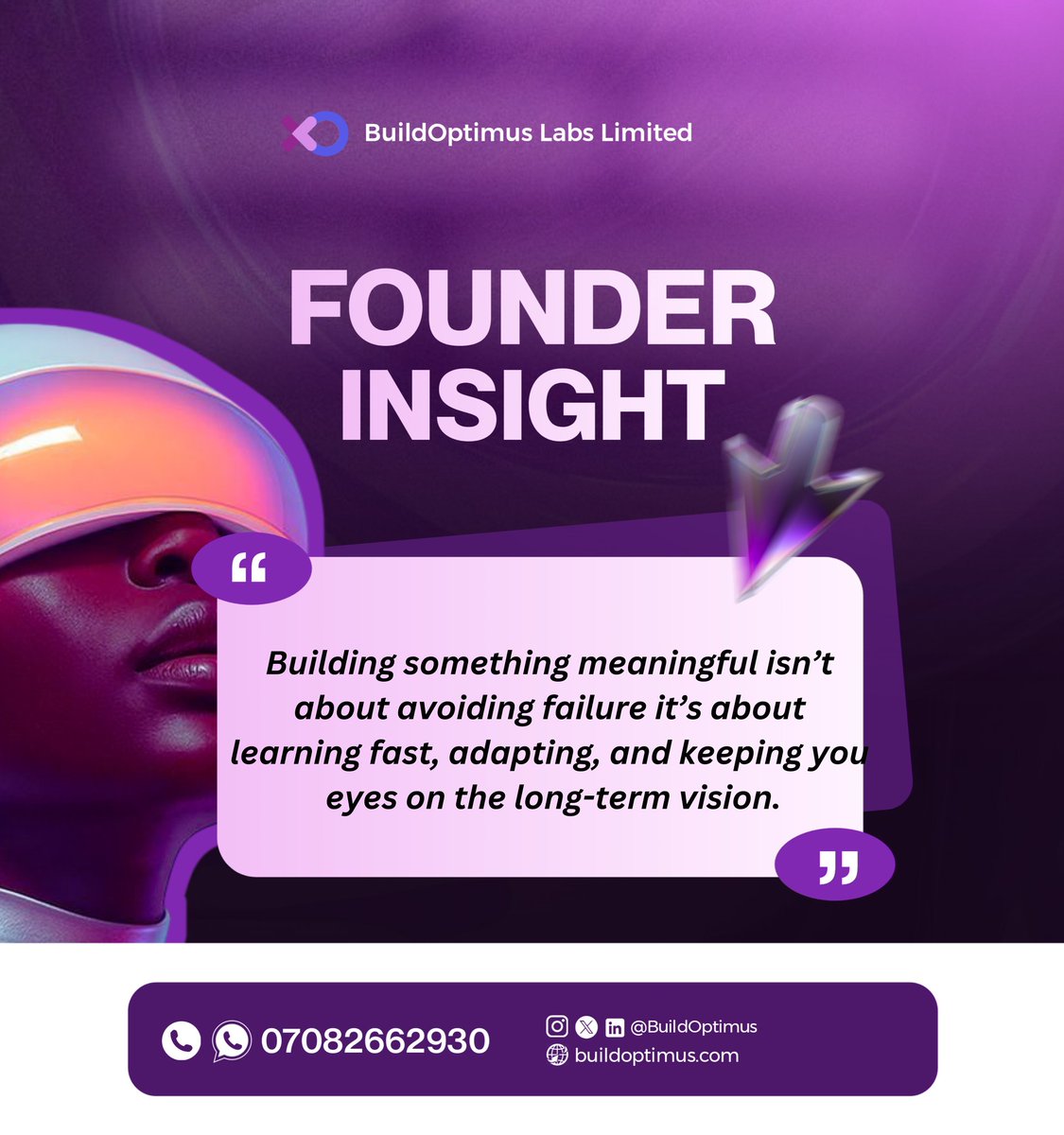 buildoptimus's tweet photo. Starting a business isn’t glamorous every day. There are challenges, setbacks, and moments when giving up feels easier. 
But every struggle teaches you something new, every small win counts, and staying consistent is what turns ideas into impact. 
#startups #technews 
#fyp #viral https://t.co/tYMU9hyEDK