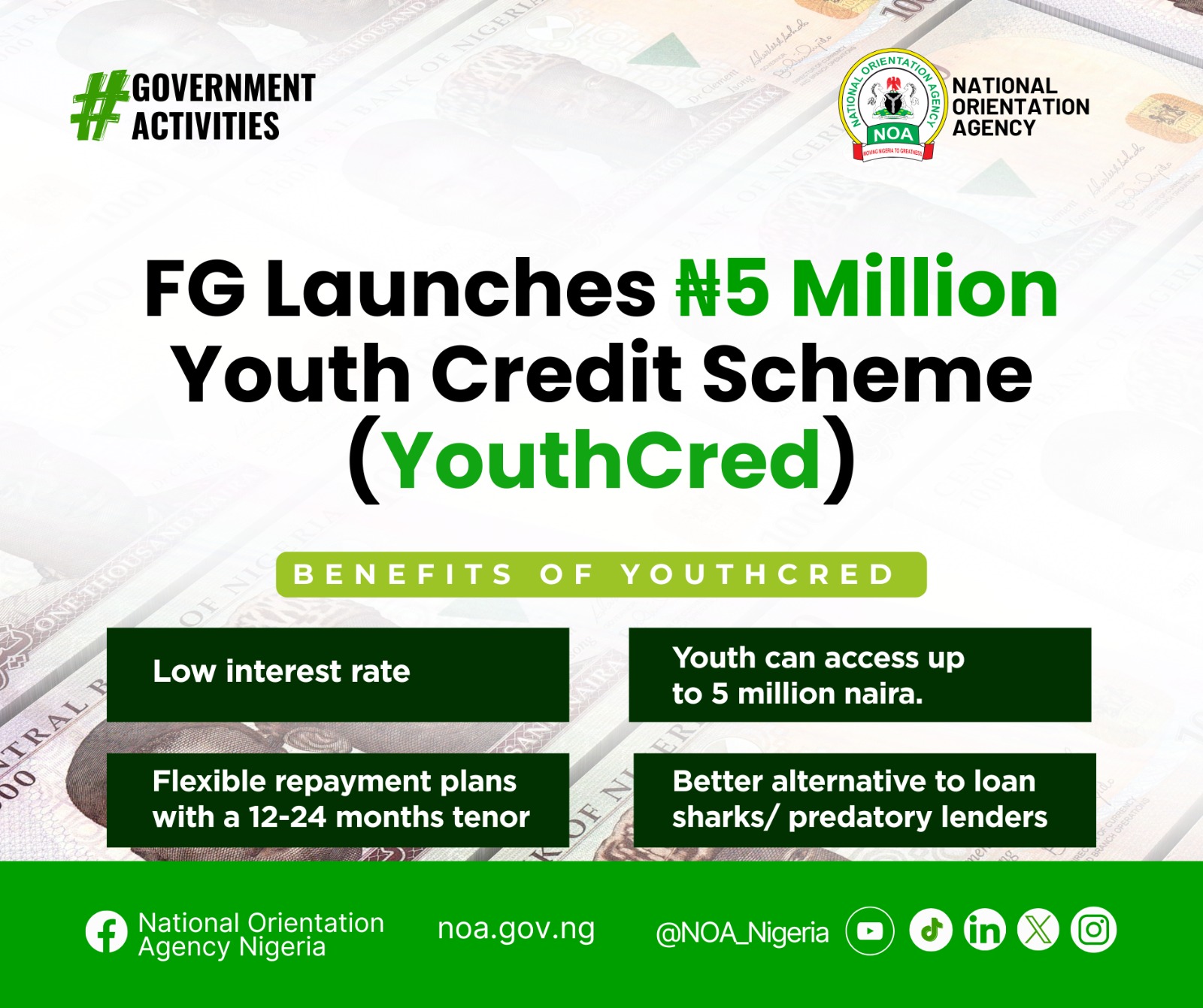 Youth Credit Scheme (YouthCred) flyer