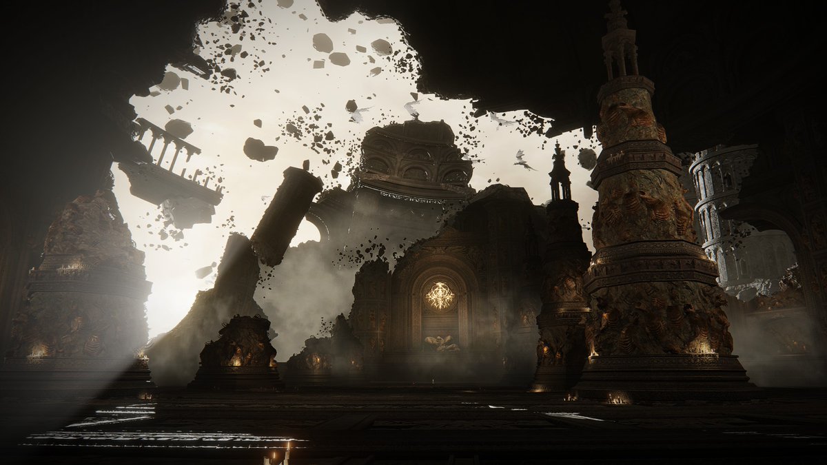 MrMordicai's tweet image. Crumbling Farum Azula is so damn amazing man, definitely my favorite area in the game in terms of visuals