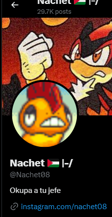 iDnzSol's tweet photo. @KairosHolder @Nachet08 Que esperas de un engendro que tiene de bio "Okupa a tu jefe" 

Son todos el mismo perfil de desechos sociales que no han pegado un palo al agua en su vida , y tratan de ir de moralistas por twitter con su banderita , en fin , mucho animo https://t.co/btJdH63M4T