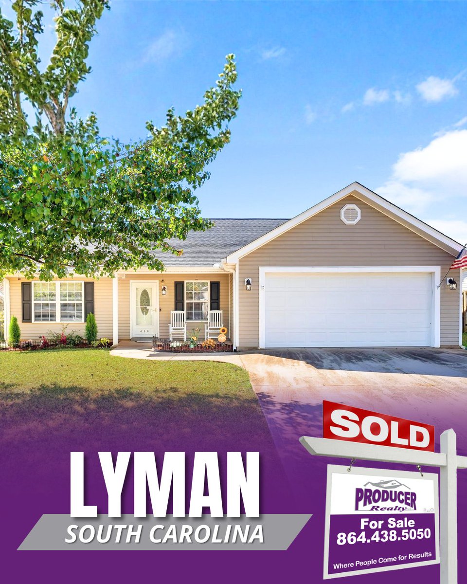 ProducerRealty's tweet image. 🎉 SOLD in Lyman, SC! 🏡 Only 10 days on the market and sold above asking price! Huge congratulations to our amazing seller! 🙌💥

Thinking about selling your home? Let’s make your next success story happen! 💫 Call us at 864-438-5050 or send us a DM!

#SOLD #homeselling #lymansc