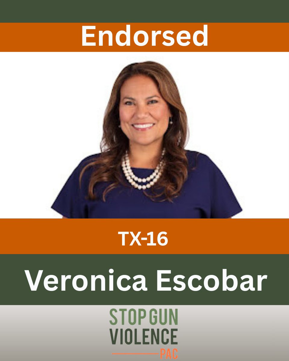 "In Congress, I will continue fighting for universal background checks, red flag laws, safe storage requirements, and other common sense reforms and policies that honor the lives we’ve already lost."

We are proud to endorse <a href="/vgescobar/">Veronica Escobar</a>.