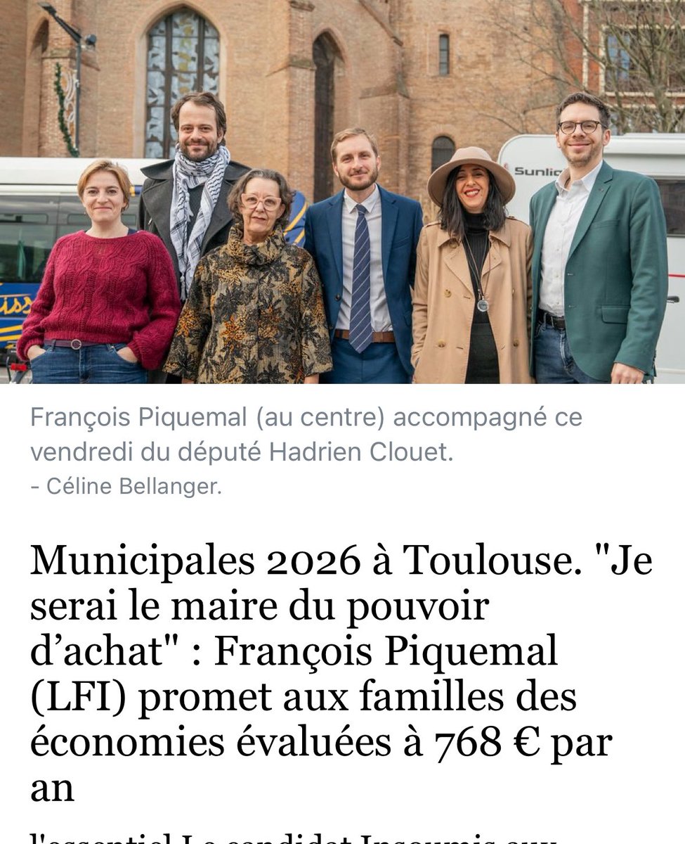 FraPiquemal's tweet photo. En mars 2026 nous allons améliorer concrètement le quotidien des habitant.e.s de Toulouse. 

64 euros gagnés chaque mois par des mesures simples et la gestion publique de nos biens communs. 

C’est ça la gauche solide sur ses appuis ! https://t.co/yrjqBjZ2Sc