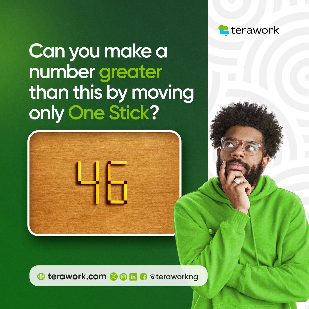 You’re allowed to move just one stick.

Drop your answer in the comments 

#BrainTeaser #SpotTheDifference #IQChallenge #ThinkSmart #TERAWORK